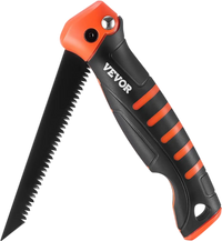 VEVOR Folding Jab Saw, 5 in Foldable Jab Saw with Soft Grip Handle, Folding Drywall Saw with Triple Ground Teeth and Sharp Tip, for Drywall, Wood, PVC Pipes, Cement Board, Thin Sheets, Wall Panels