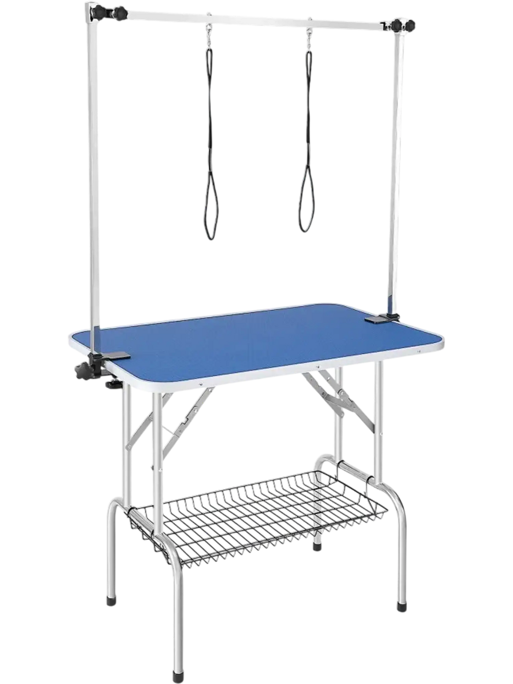VEVOR Pet Grooming Table Two Arms with Clamp, 36''x24'' Dog Grooming Station, Foldable Pets Grooming Stand for Medium and Small Dogs, Free No Sit Haunch Holder with Grooming Loop, Bearing 330lbs