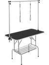 VEVOR Pet Grooming Table Two Arms with Clamp, 46'' Dog Grooming Station, Foldable Pets Grooming Stand for Medium and Small Dogs, Free No Sit Haunch Holder with Grooming Loop, Bearing 330lbs