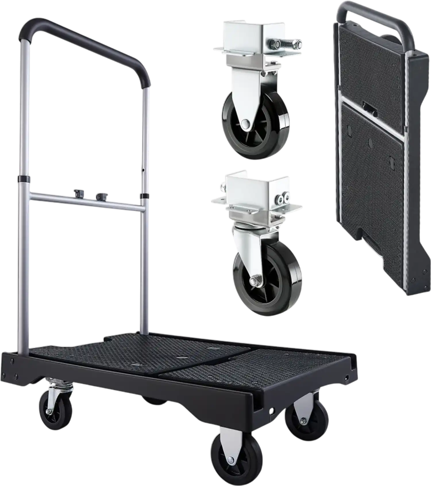 Vevor Platform Cart Foldable Push Dolly 330 lbs Capacity 26.8