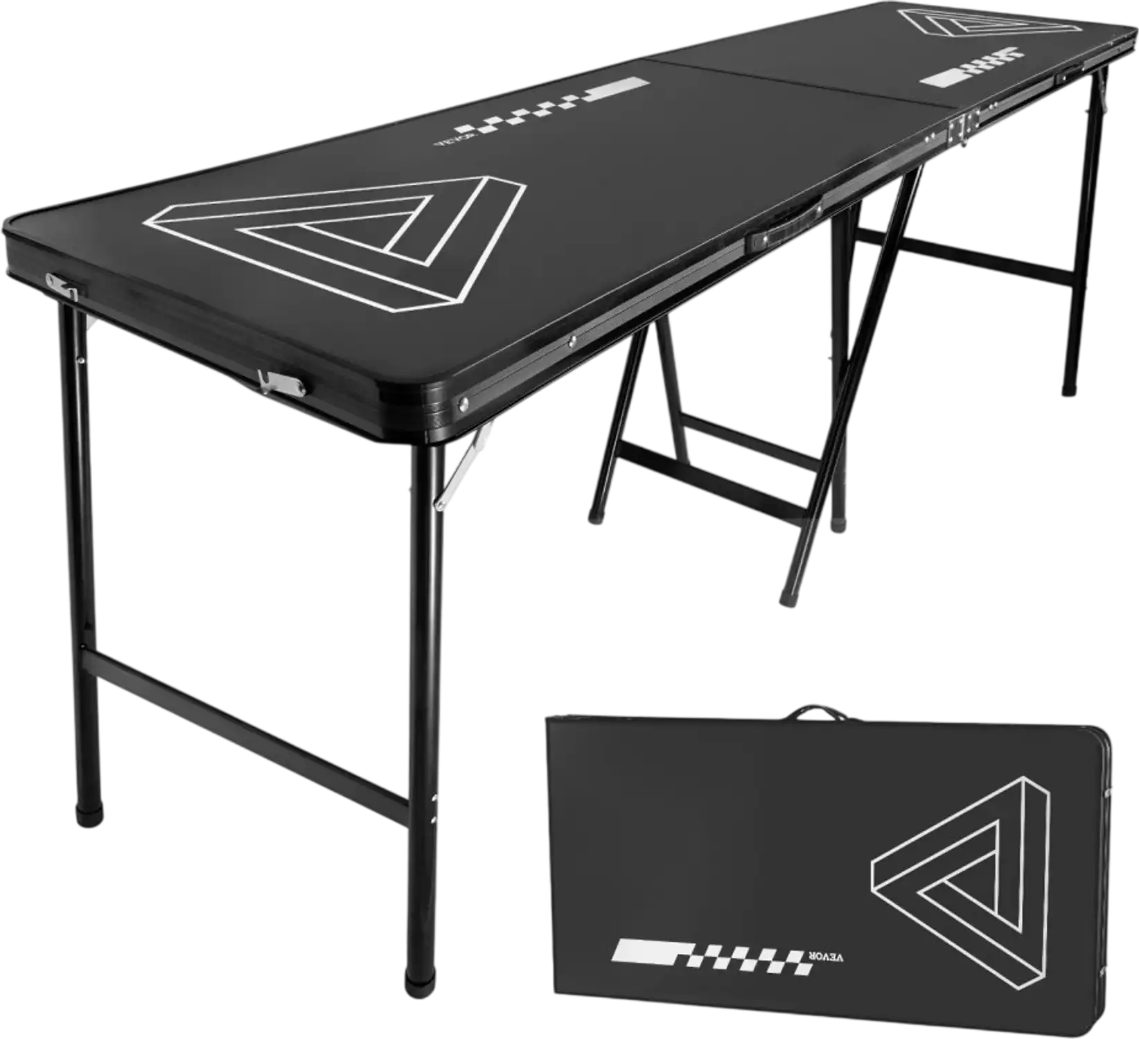 Vevor Beer Pong Table 8' Folding Portable Tailgate Party Game Table New