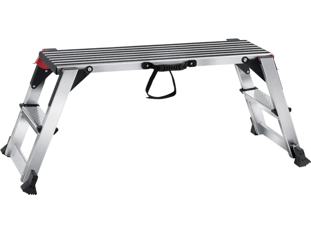 VEVOR Folding Work Platform, 660 lbs Load Capacity, Aluminum Drywall Stool Ladder, Heavy Duty Work Bench w/ Non-Slip Feet, Ideal for Washing Vehicles, Cleaning, Painting, Decorating