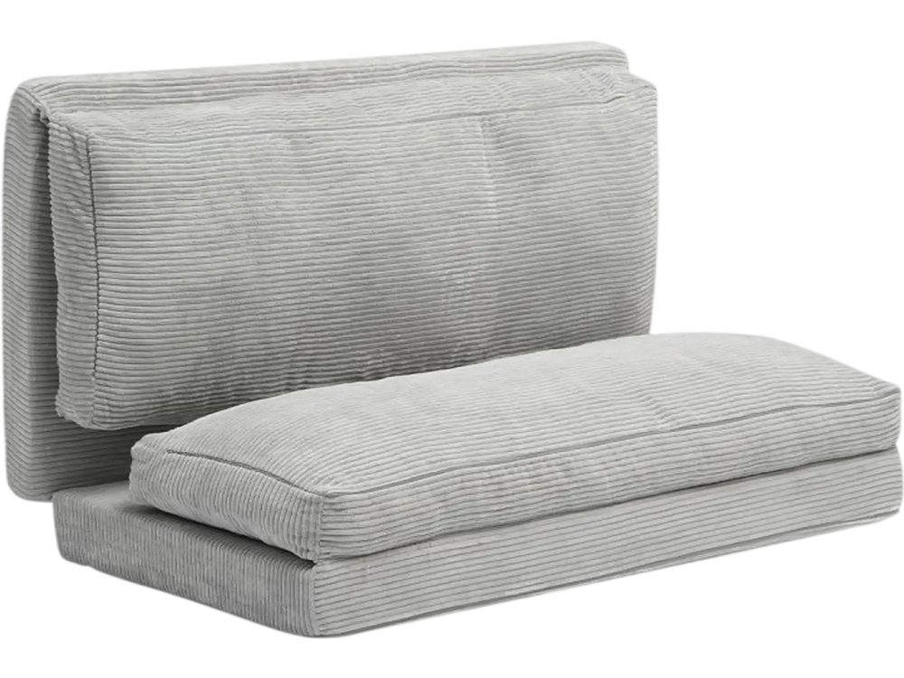 VEVOR Folding Sofa Bed, 3-in-1 Foldable Couch Bed with Washable Cover, 25D High Density Memory Foam Convertible Sleeper Chair Bed, Futon Couch for Living Room, Bedroom, Guest, Light Grey(Full)