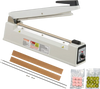 VEVOR Impulse Sealer 12 inch, Manual Heat Sealing Machine with Adjustable Heating Mode, Aluminum Shrink Wrap Bag Sealers for Plastic Mylar PE PP Bags, Portable Poly Bag Sealer with Extra Replace Kit