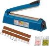 VEVOR Impulse Sealer 12 inch, Manual Heat Seal Machine with Adjustable Heating Mode, ABS Shrink Wrap Bag Sealers for Plastic Mylar PE PP Bags, Portable Poly Bag Sealing Machine with Extra Replace Kit