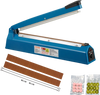 VEVOR Impulse Sealer 16 inch, Manual Heat Seal Machine with Adjustable Heating Mode, ABS Shrink Wrap Bag Sealers for Plastic Mylar PE PP Bags, Portable Poly Bag Sealing Machine with Extra Replace Kit