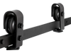VEVOR Bi-Folding Sliding Barn Door Hardware Track Kit, 52" Top Mount Track Kit, Slide Smoothly & Quietly, Heavy Duty, Easy to Install, Suitable for Two 24" Closet Pantry Laundry Doors (Not Included)