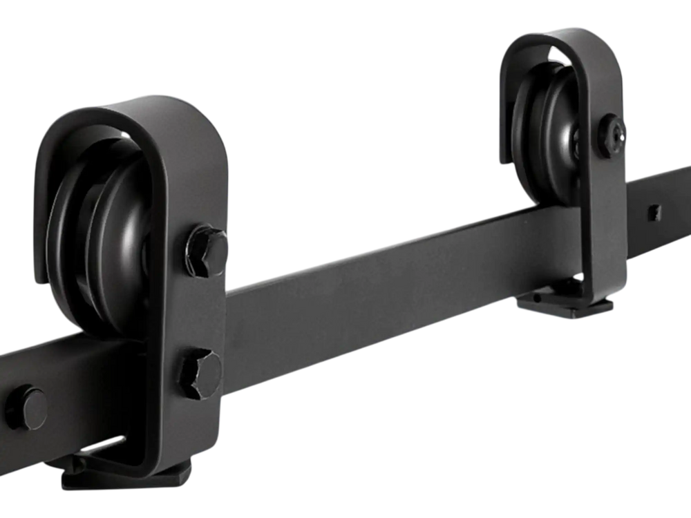 VEVOR Bi-Folding Sliding Barn Door Hardware Track Kit, 52" Top Mount Track Kit, Slide Smoothly & Quietly, Heavy Duty, Easy to Install, Suitable for Two 24" Closet Pantry Laundry Doors (Not Included)