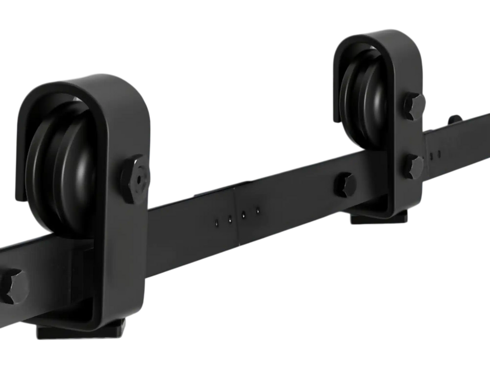 VEVOR Bi-Folding Sliding Barn Door Hardware Track Kit, 36" Top Mount Track Kit, Slide Smoothly & Quietly, Heavy Duty, Easy to Install, Suitable for Two 16" Closet Pantry Laundry Doors (Not Included)