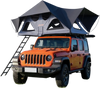 VEVOR Rooftop Tent, 2-3 Person Foldable Aluminum Roof Top Tent with Tri-Color LED Light, Thick Mattress & 10 Windows, Waterproof Windproof Overland Camping Car Roof Rack Suitable for Jeep SUV Pickup