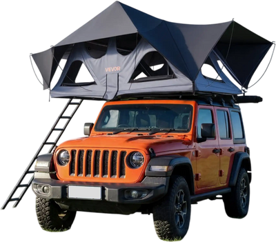 Vevor Rooftop Tent Foldable Aluminum Roof Top Tent 2-3 Person with Tri-Color LED Light New