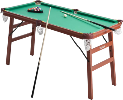 Vevor Billiards Table 4.5' Folding Portable Pool Table Game Set New