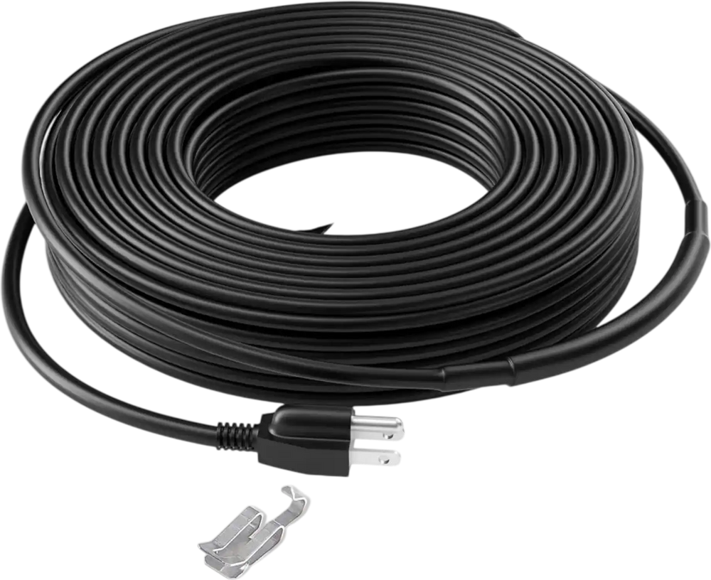 VEVOR Self-Regulating Pipe Heating Cable, 100FT 5W/FT Heat Tape for Pipes, Roof Snow Melting De-icing, Gutter and Pipe Freeze Protection