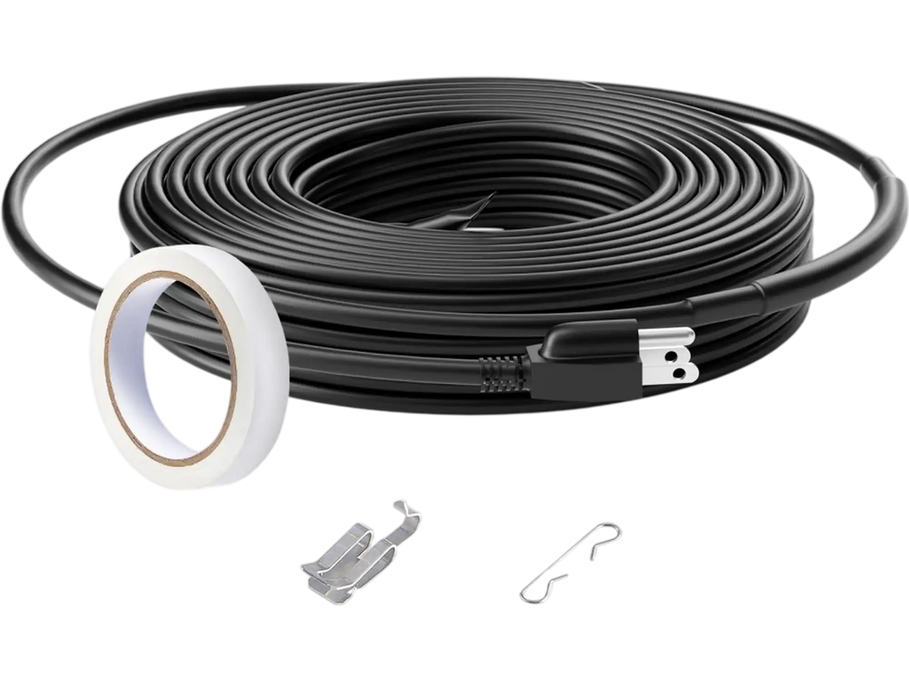 VEVOR Self-Regulating Pipe Heating Cable, 30FT 5W/FT Heat Tape for Pipes, Roof Snow Melting De-icing, Gutter and Pipe Freeze Protection
