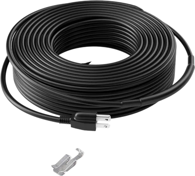 Vevor Pipe Heating Cable Self-Regulating 120' 5W/FT Heat Tape for Pipes Roof Snow Melting De-Icing Gutter Freeze Protection New