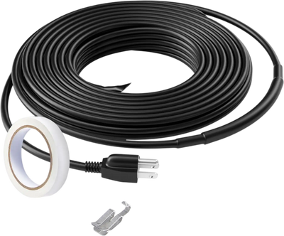 Vevor Roof Heating Tape Self-Regulating 12' Pipe & Gutter De-Icing Cable New