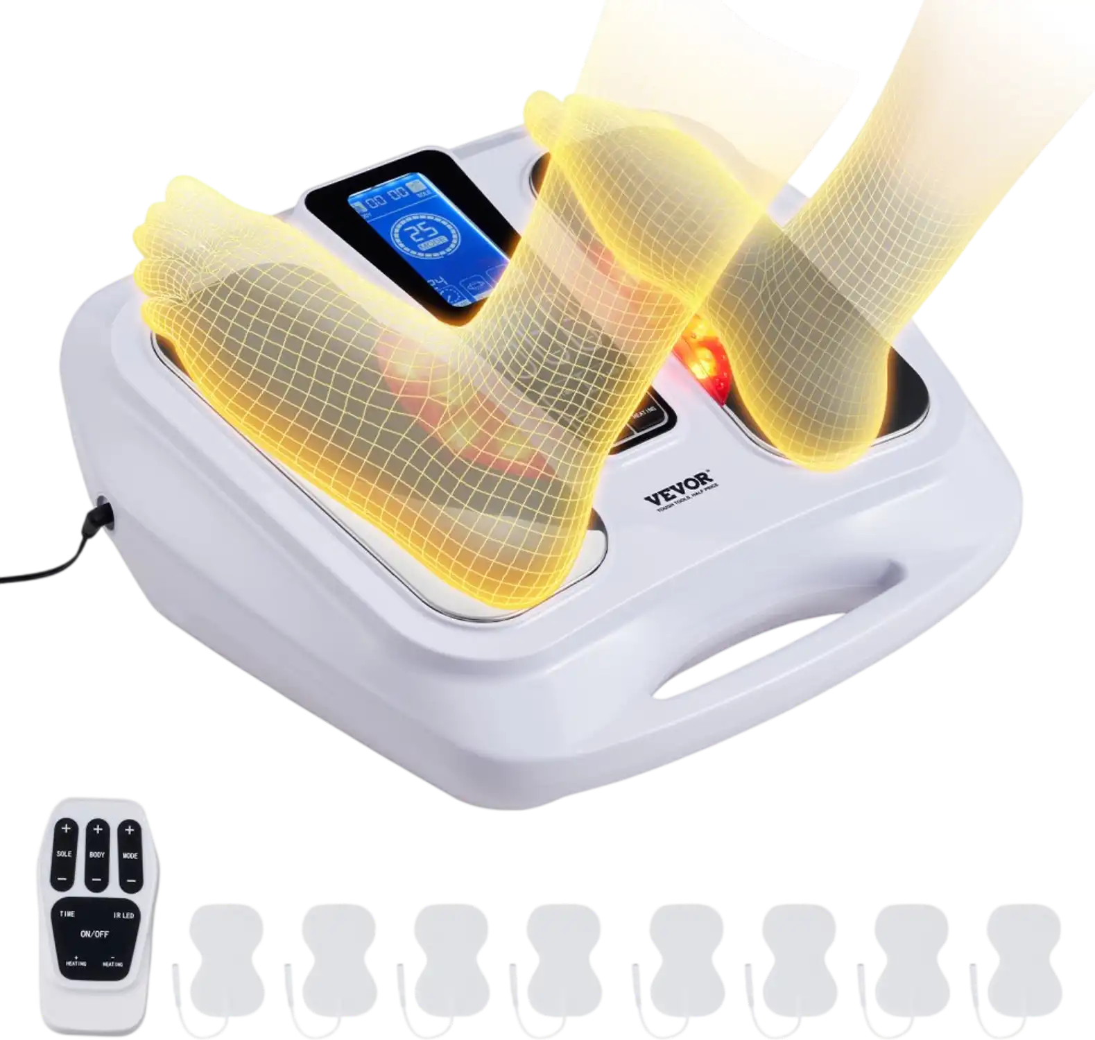 Vevor Foot Massager Circulation Stimulator with Heat EMS & TENS for Neuropathy New