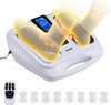 VEVOR Foot Circulation Stimulator with Heat, EMS & TENS Foot Massager for Neuropathy, Electric Foot Stimulator with 3-Level Temperature, 25 Modes & 50 Intensities for Pain Relief, Plantar Fasciitis