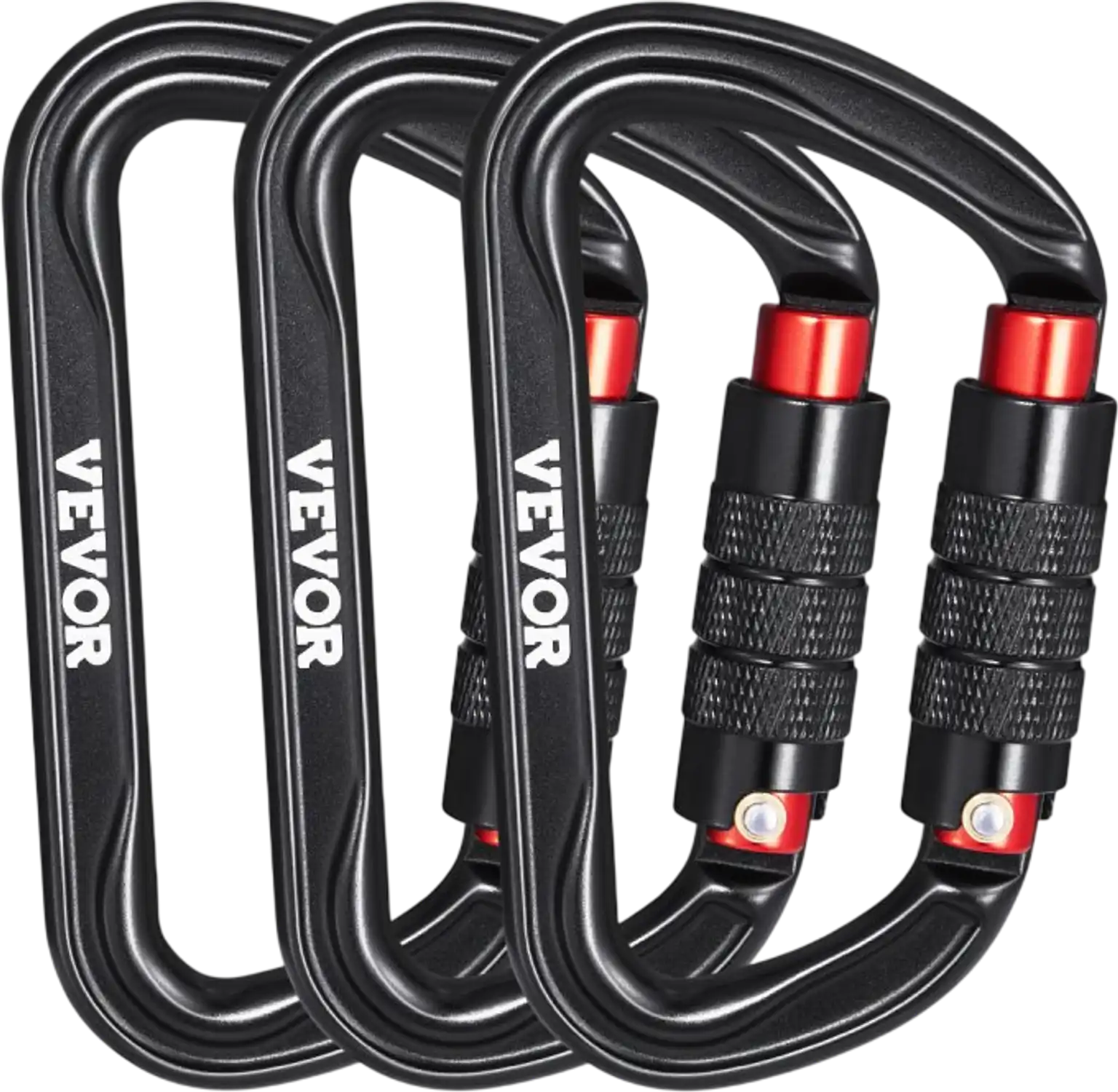 Vevor Carabiner Clips Auto Locking Heavy Duty 30 kN 3-Pc Set New