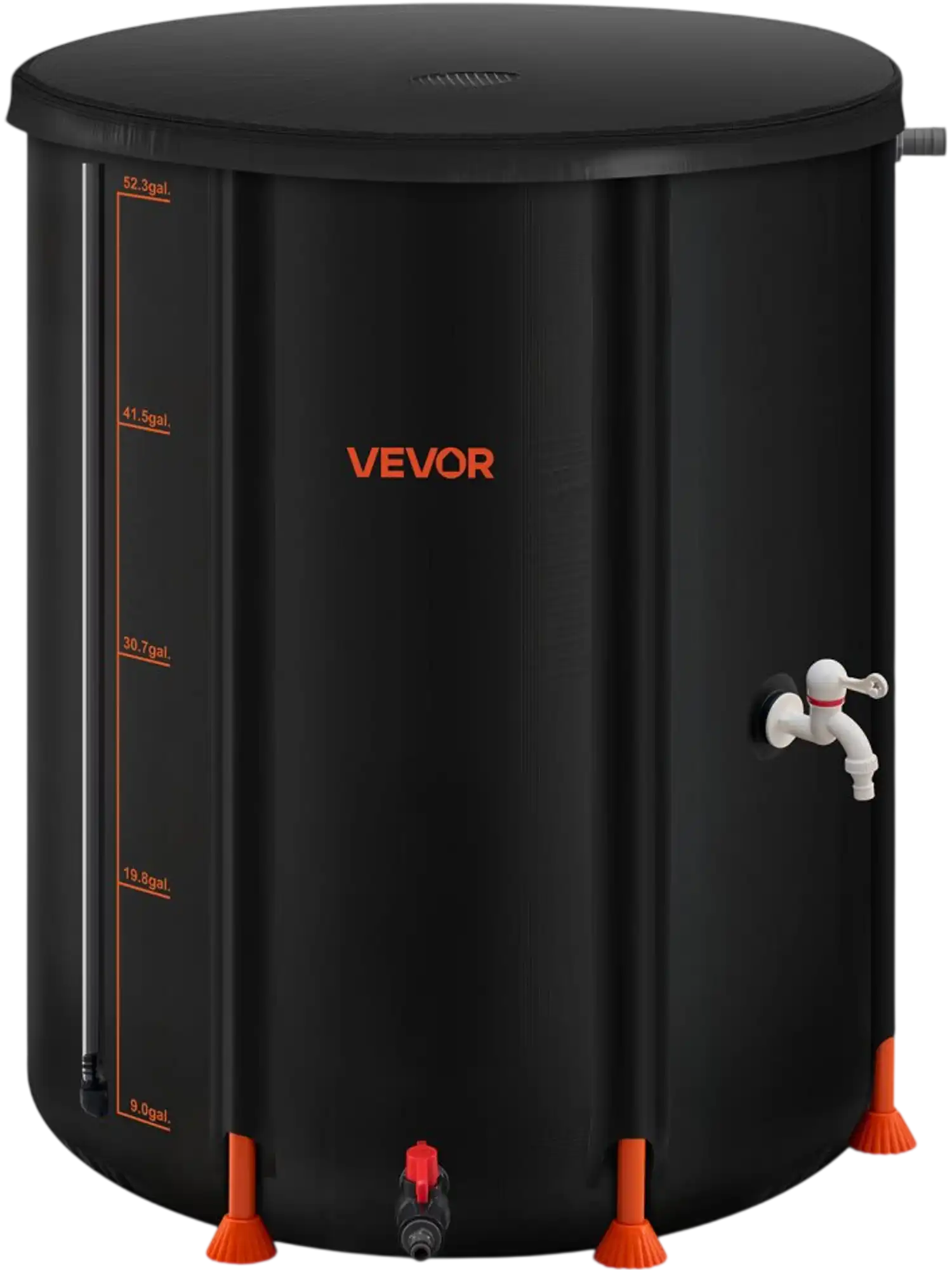 Vevor Rain Barrel 53 Gallon Collapsible Rainwater Collection System with Spigot & Overflow Kit New