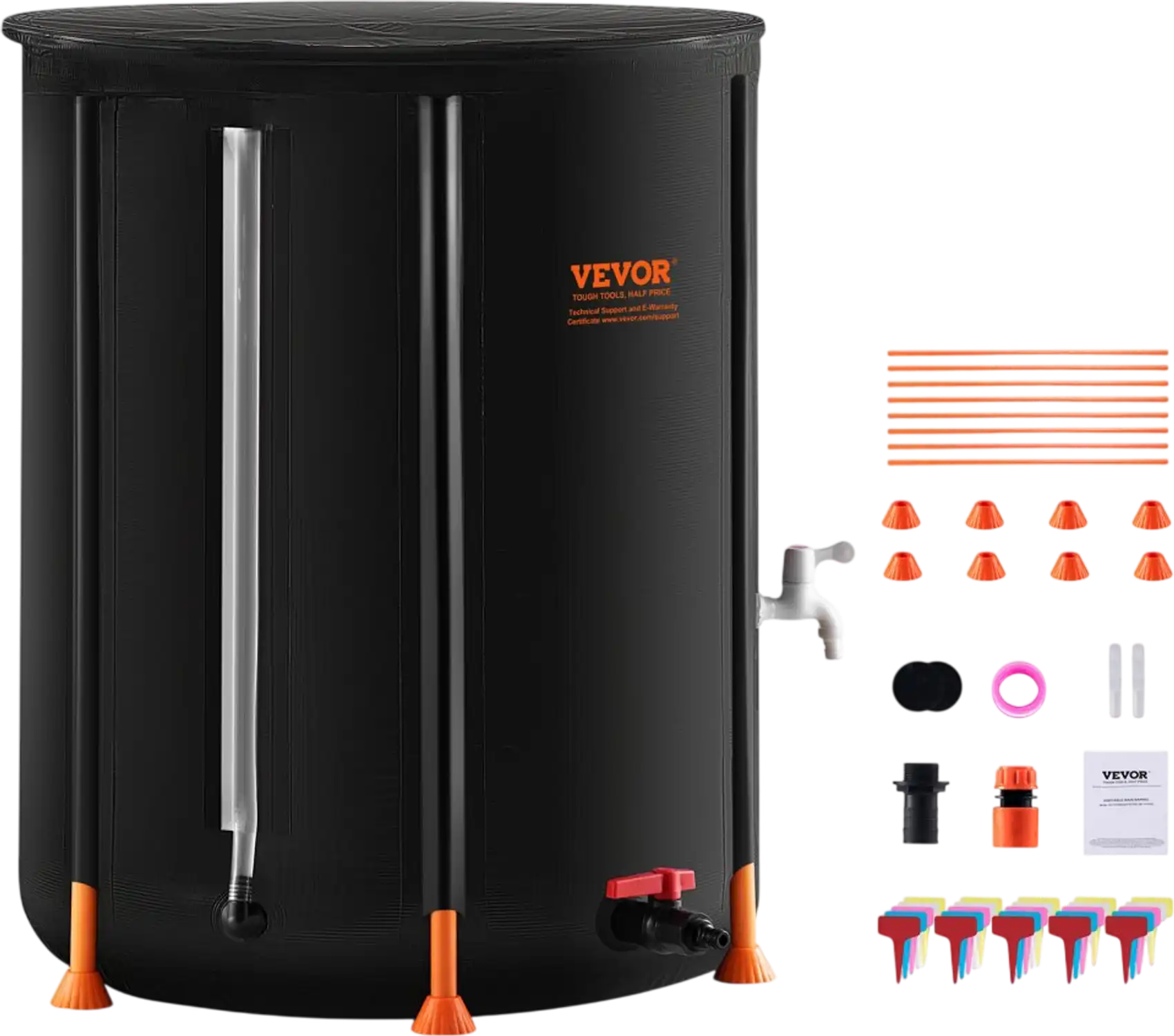 Vevor Rain Barrel 66 Gallon Collapsible Portable Rain Water Collection System New