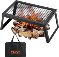 VEVOR Folding Campfire Grill, Heavy Duty Steel Mesh Grate, 18