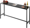 VEVOR Outdoor Bar Table, 63 x 15 in Patio Bar Table, Waterproof Top & Sturdy Metal Frame, Rectangle Counter Height Dining Tables, Outdoor Furniture for Balcony, Yard, Hot Tub, Poolside, Indoor