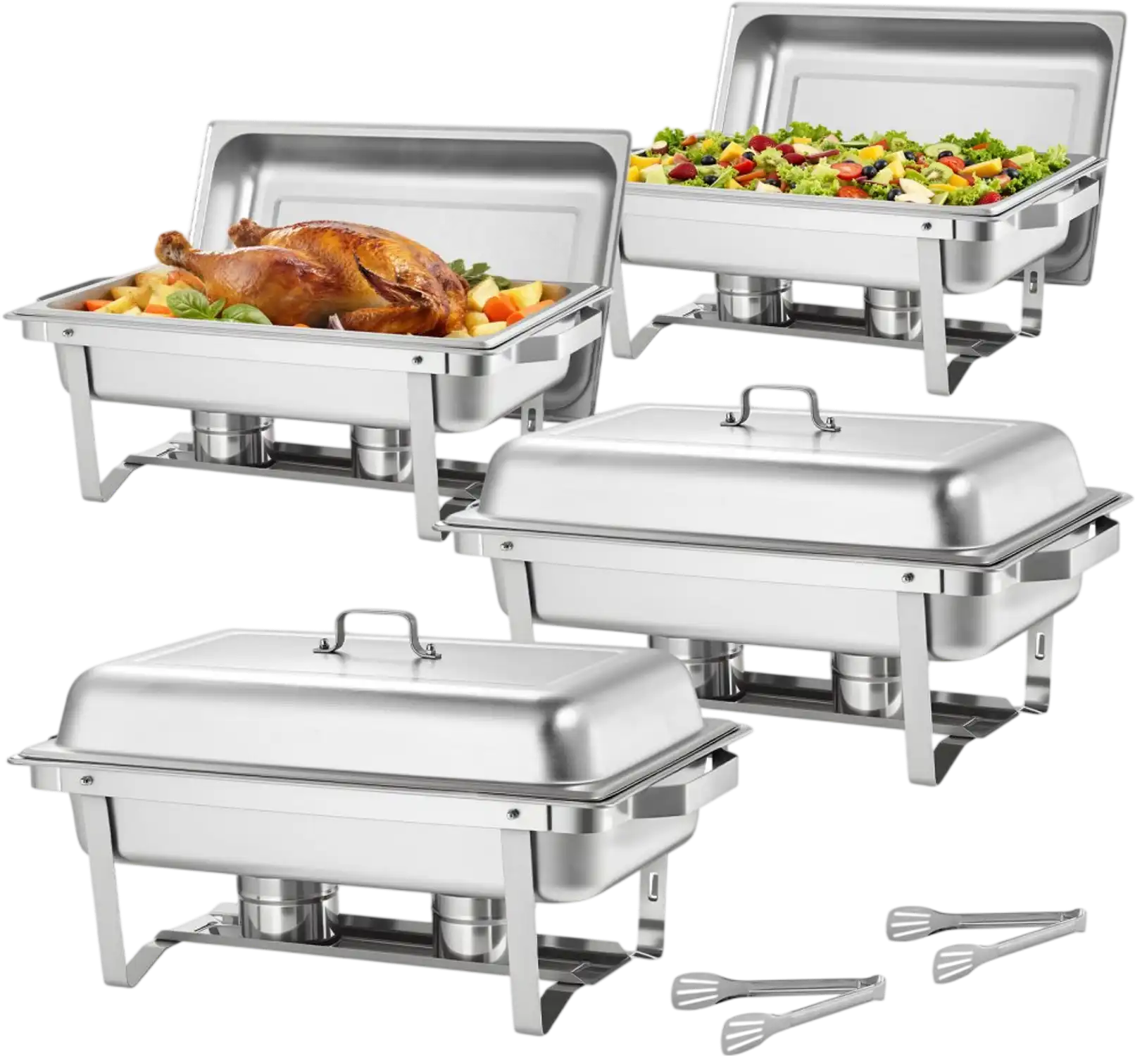 Vevor Chafing Dish 9 Qt 4-Pack Stainless Steel Buffet Server Set New