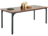 VEVOR Rectangle Dining Table, 71 inch Length Large Wood Tables for 6-8 Person, Farmhouse Dinner Furniture, Rustic Conference Desk with Iron Legs, for Home Kitchen Living Room, Brown(Only Table)