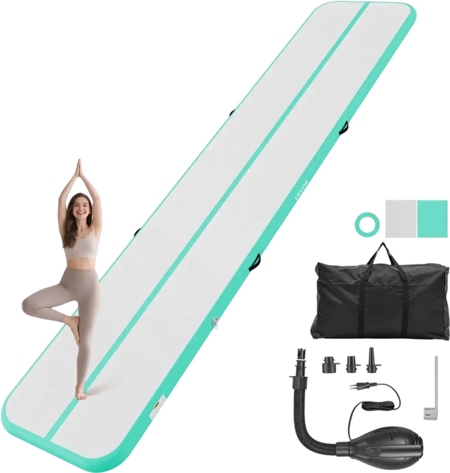 Vevor Air Mat Inflatable Gymnastics Training Mat 16.4' x 3.3' x 4