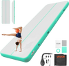 VEVOR Inflatable Gymnastics Air Mat 20 ft Training Mats w/ Electric Pump, 8 inches Thick Sturdy Tumble Track, Tumbling Mat for Home Use/Gym/Outdoor/Yoga/Cheerleading/Beach/Park/Water, Mint Green