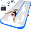 VEVOR Gymnastics Air Mat, 4 inch Thickness Inflatable Gymnastics Tumbling Mat, Tumble Track with Electric Pump, Training Mats for Home Use/Gym/Yoga/Cheerleading/Beach/Park/Water, 10 ft, Blue