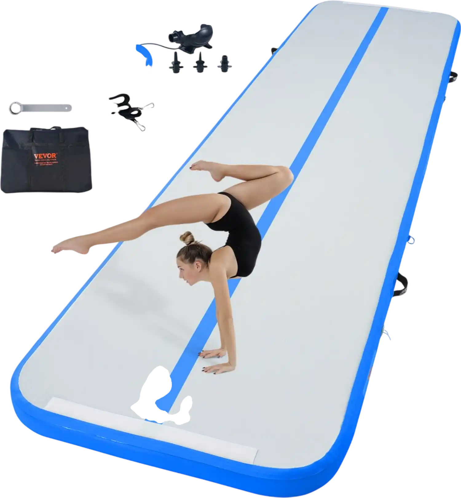 Vevor Gymnastics Air Mat 13' Blue Inflatable Tumbling Mat New