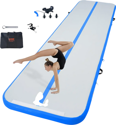 Vevor Gymnastics Air Mat 13' Blue Inflatable Tumbling Mat New