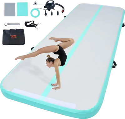 Vevor Gymnastics Air Mat Inflatable Tumbling Training Mat 10' x 3.3' x 4