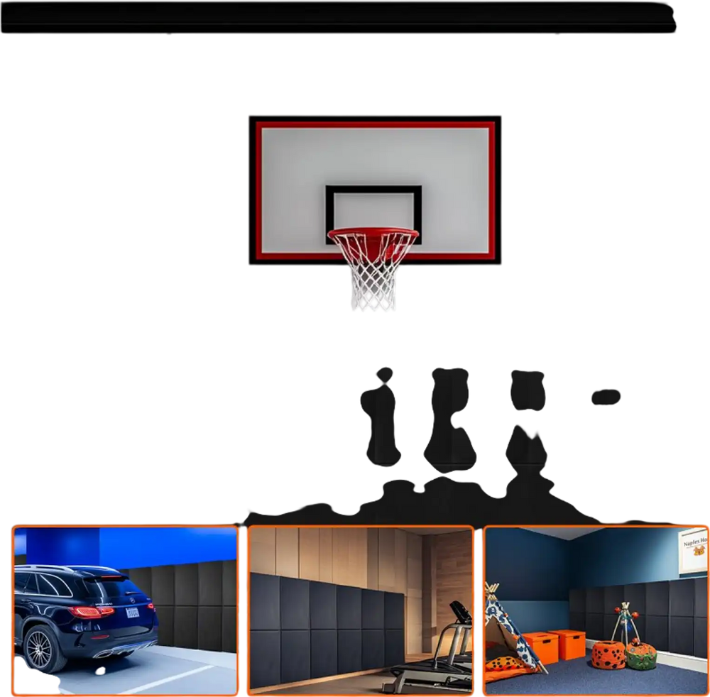 VEVOR Gym Wall Padding, 60 x 20 x 2 inch Tear-Resistant Wall Mat, Removable 2" Thick Foam High Density Basketball Court Wall-Mounted Padding, Durable Waterproof Protective Pad for Gym Garage Basement