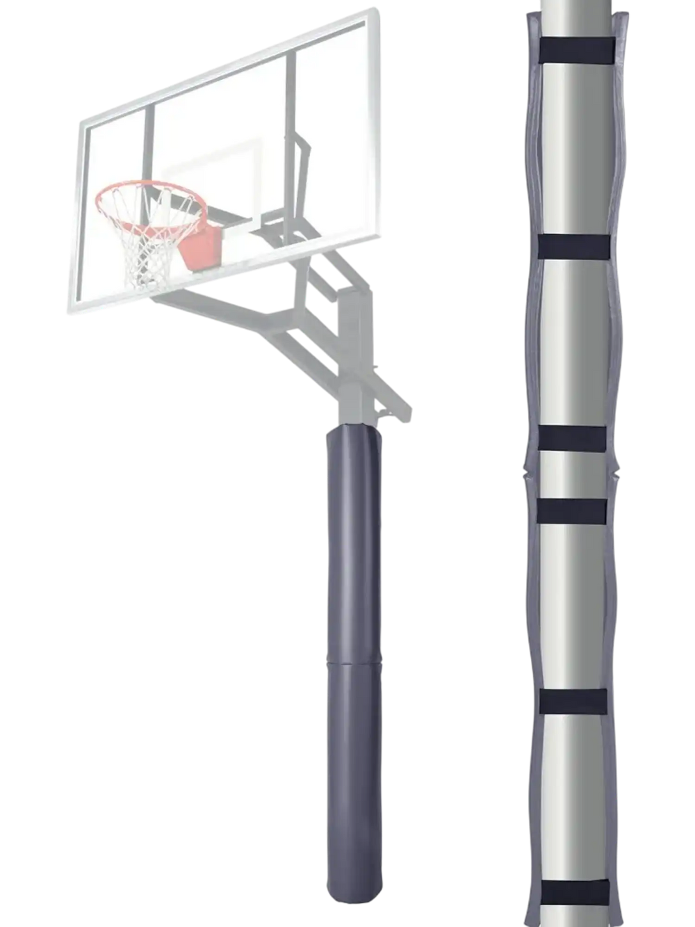 VEVOR Basketball Pole Pad, 71 inch Tall and 1.2 inch Thick Heavy Duty Wrap Around Pole Padding, Fits 2-6.3 Round & 4.5x4.5 inch Square Pole, All-weather Waterproof Protective Pad for Basement Garage