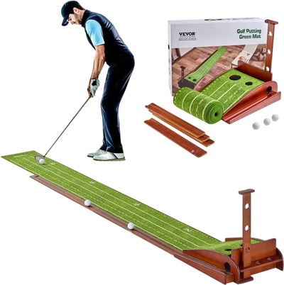 Vevor Golf Putting Mat 2-Hole Indoor Training Aid New