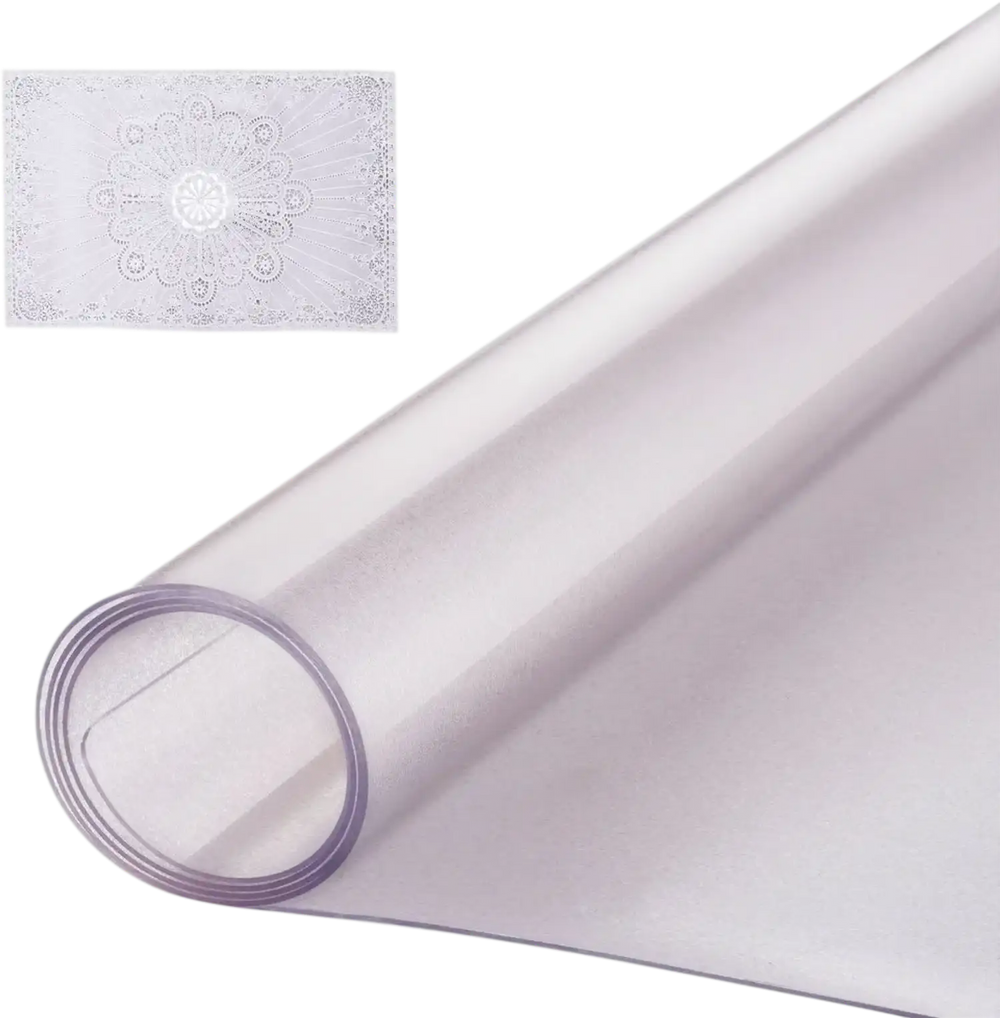 VEVOR Plastic Table Cover, 36 x 60 Inch 1.5 mm Thick Frosted Table Protector, Rectangle PVC Desk Mat, Waterproof & Easy Cleaning Desk Pad Tablecloth, for Office Dresser Dining Room Table Night Stand