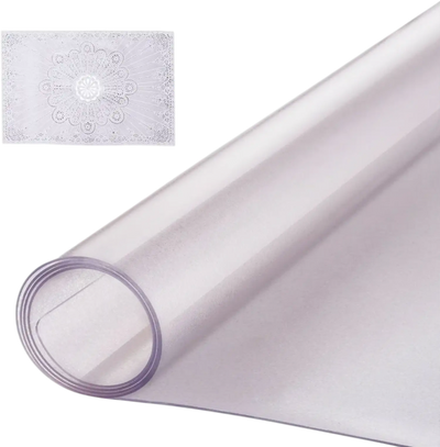 VEVOR Plastic Table Cover, 36 x 60 Inch 1.5 mm Thick Frosted Table Protector, Rectangle PVC Desk Mat, Waterproof & Easy Cleaning Desk Pad Tablecloth, for Office Dresser Dining Room Table Night Stand