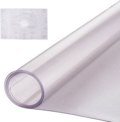 VEVOR Plastic Table Cover, 42 x 60 Inch 1.5 mm Thick Frosted Table Protector, Rectangle PVC Desk Mat, Waterproof & Easy Cleaning Desk Pad Tablecloth, for Office Dresser Dining Room Table Night Stand