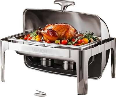 Vevor Chafing Dish 9Qt Roll Top Buffet Server Set New