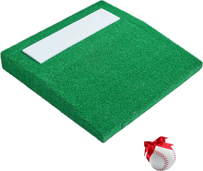 VEVOR Pitching Mound, Portable Baseball Pitcher's Mound, 31 in Indoor Outdoor Pitching Practice and Training Equipment, Softball Pitching Aids with Antifade Turf, Pitching Rubber, Carry Handle