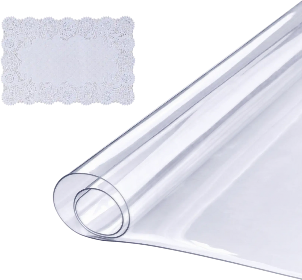 VEVOR Clear Table Cover Protector, 36" x 72" Rectangle Table Cover, 1.5 mm Thick PVC Plastic Tablecloth, Waterproof Desktop Protector for Writing Desk, Coffee Table, Dining Room Table