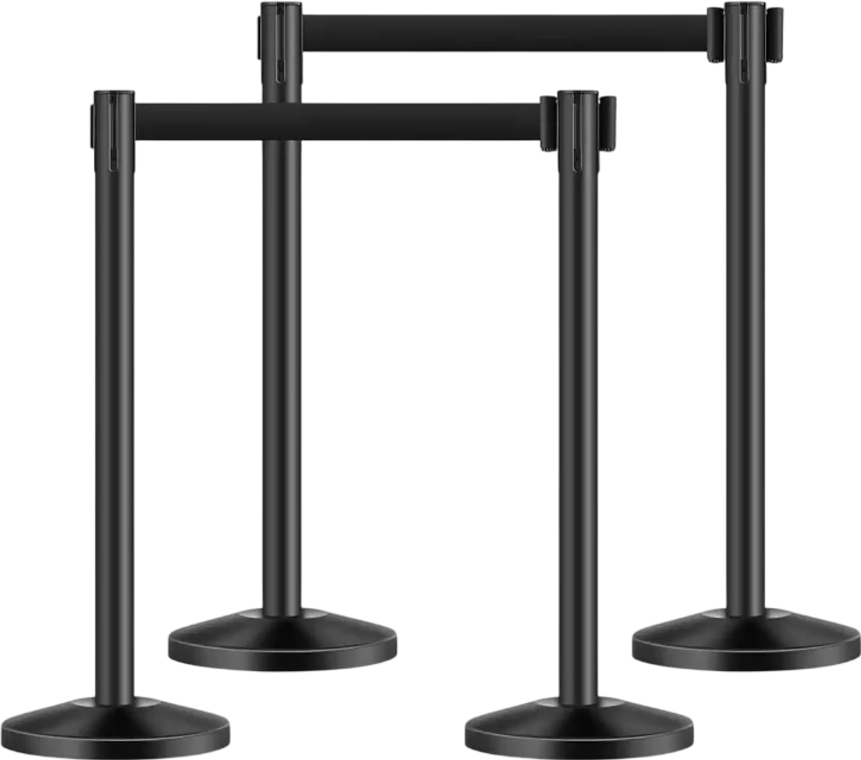Vevor Stanchion Post 4-Pc Retractable Belt Barrier Set New