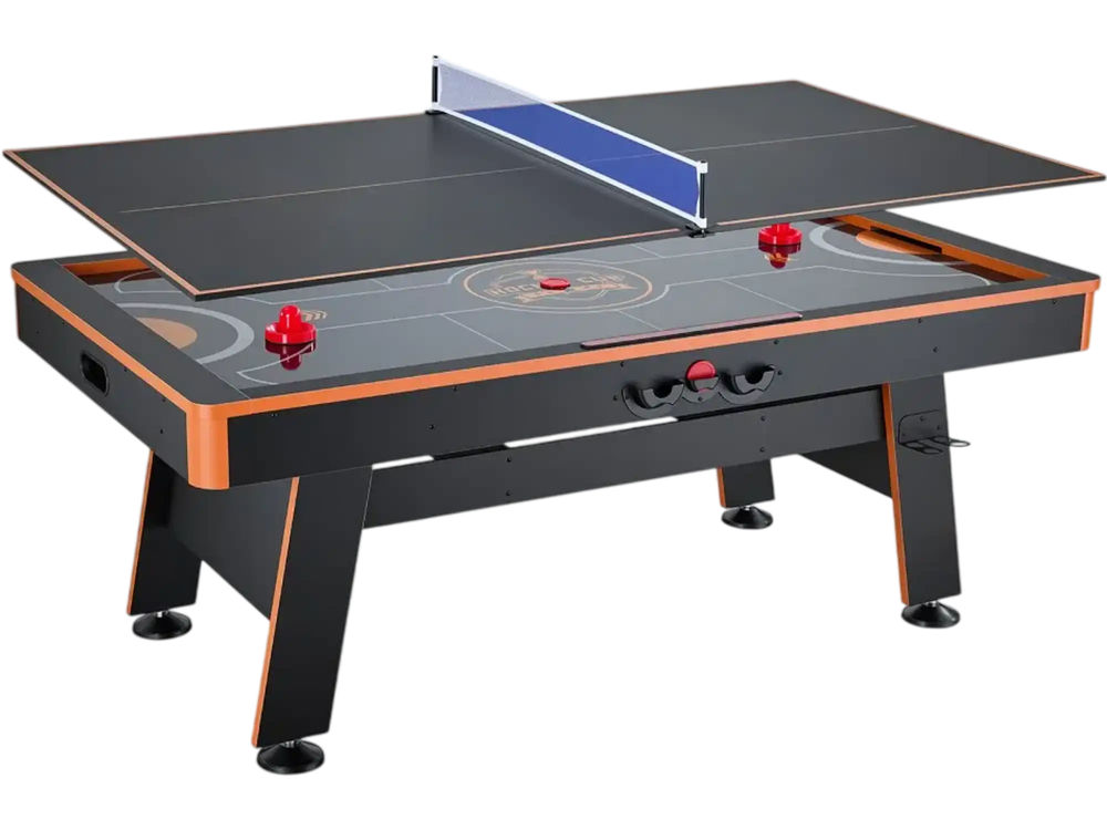 VEVOR 3-in-1 Combo Game Table Set 80" Air Hockey Ping-Pong Dining Table, Space-Saving for Family Game Room Entertainment, Multi Combination Arcade Hockey Table, Complete Accessory Set Included
