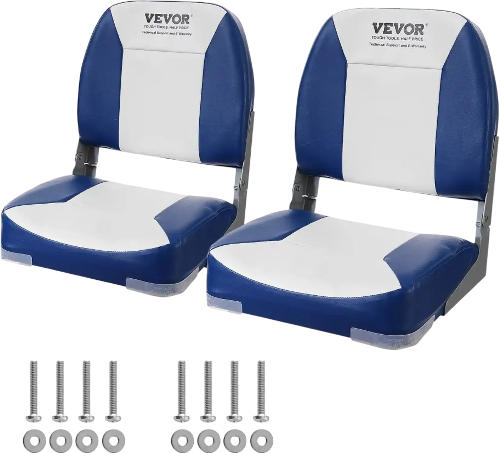Vevor Boat Seat Low Back Fold-Down Fishing Chair 2-Pack New