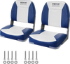 VEVOR Boat Seat Low Back Fold-Down Fishing Boat Chair with Sponge Padding 2 Pack