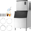 VEVOR Commercial Ice Maker Machine, 1000LBS/24H Ice-Making Machine with 500LBS Stainless Steel Storage Bin, Auto Self-Cleaning Ice Maker with Touchscreen for Bar Cafe Restaurant Business Commercial