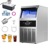 VEVOR Commercial Ice Maker Machine with Pump, 160 lbs/24h with 30 lbs Storage Capacity, Built-in/Freestanding/Under Counter, Stainless Steel Ice Maker with LED Display & Self-Cleaning, for Home Bar